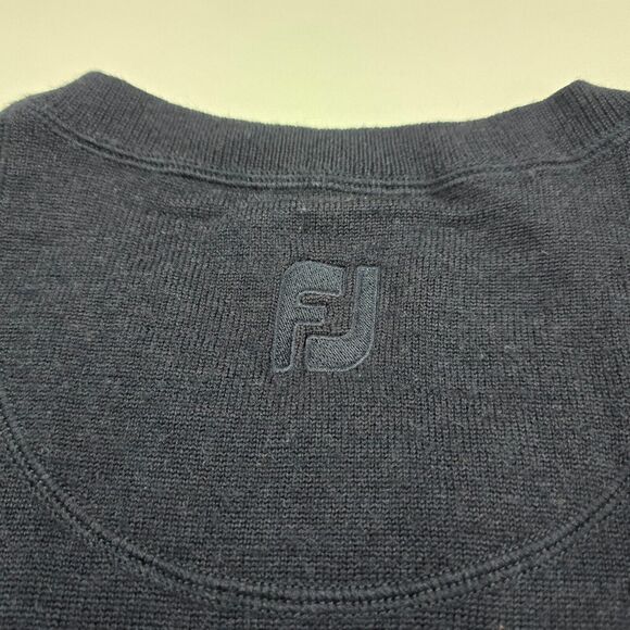 FootJoy Men's Blue Solid Wool FJ Vest Golf Preppy Stretch Adult Size L - Picture 3 of 9